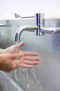 washing hands